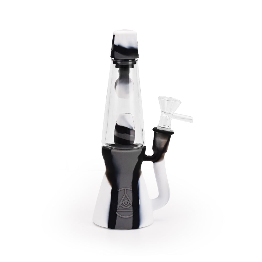 Ritual - 7.5'' Silicone Lava Lamp - Black & White Marble - Headshop.com