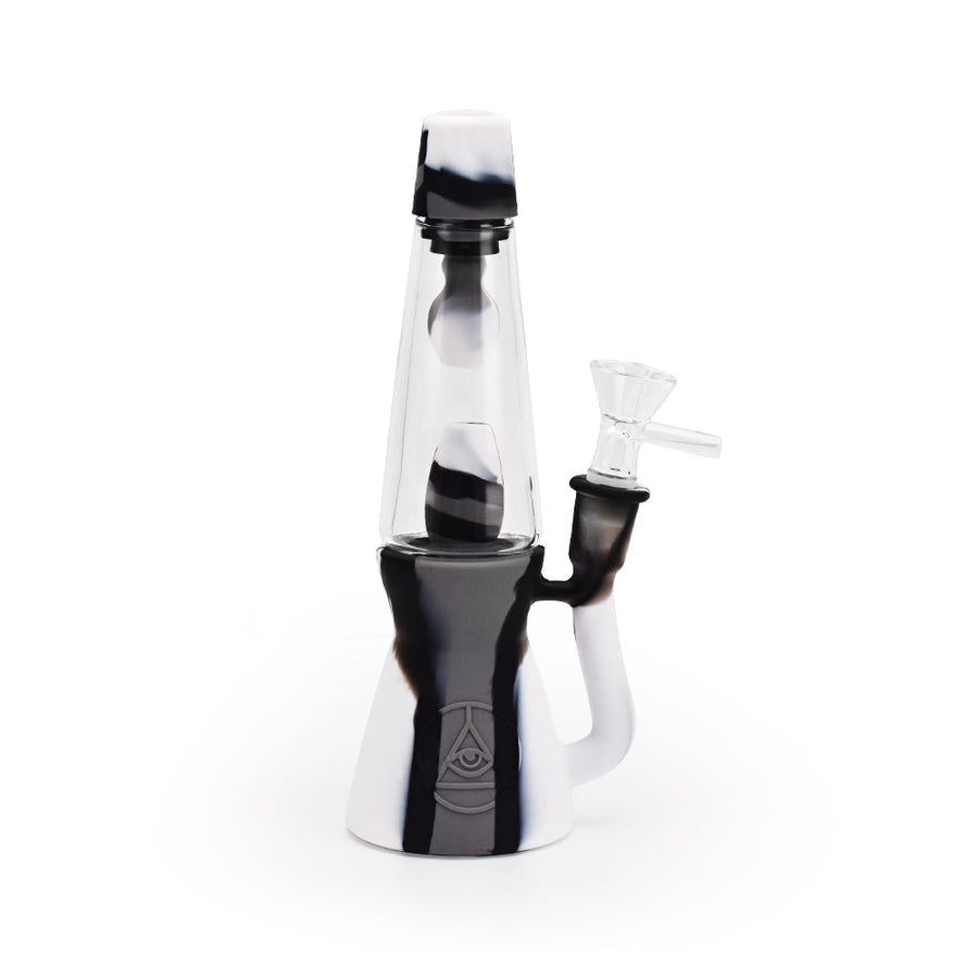 Ritual - 7.5'' Silicone Lava Lamp - Black & White Marble - Headshop.com