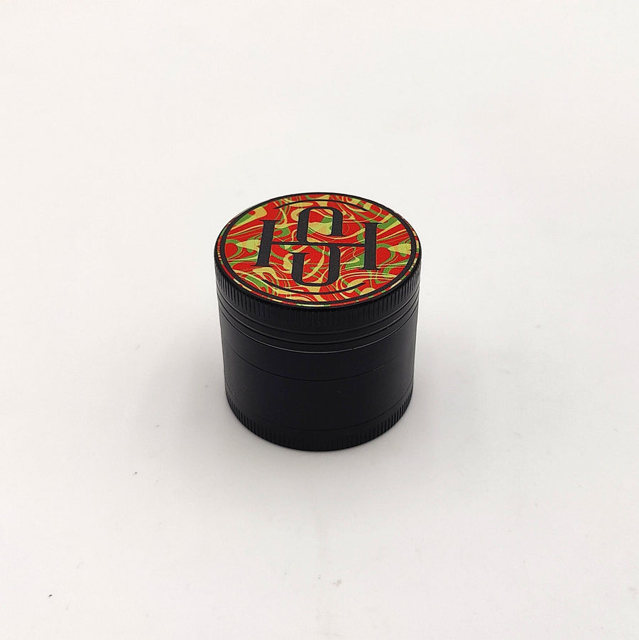 High Society - 4 PC 40mm Ceramic Teflon Coated Grinder - Rasta - Headshop.com