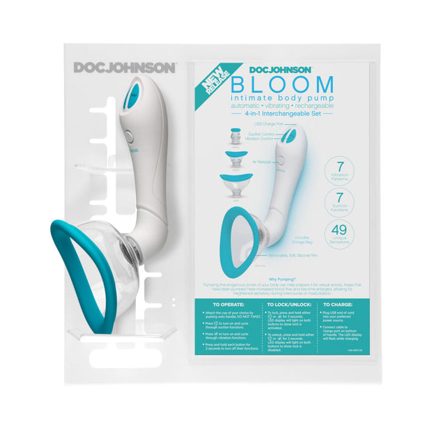 Bloom - Intimate Body Pump - Automatic - Vibrating - Rechargeable Blue/White - Headshop.com