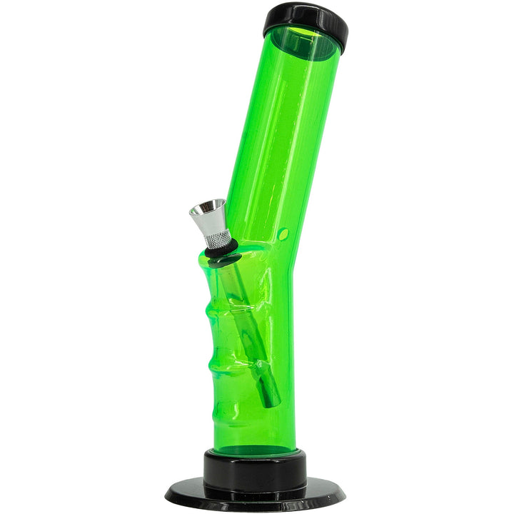 Acrylic Angled Straight Tube Bong 9-12"