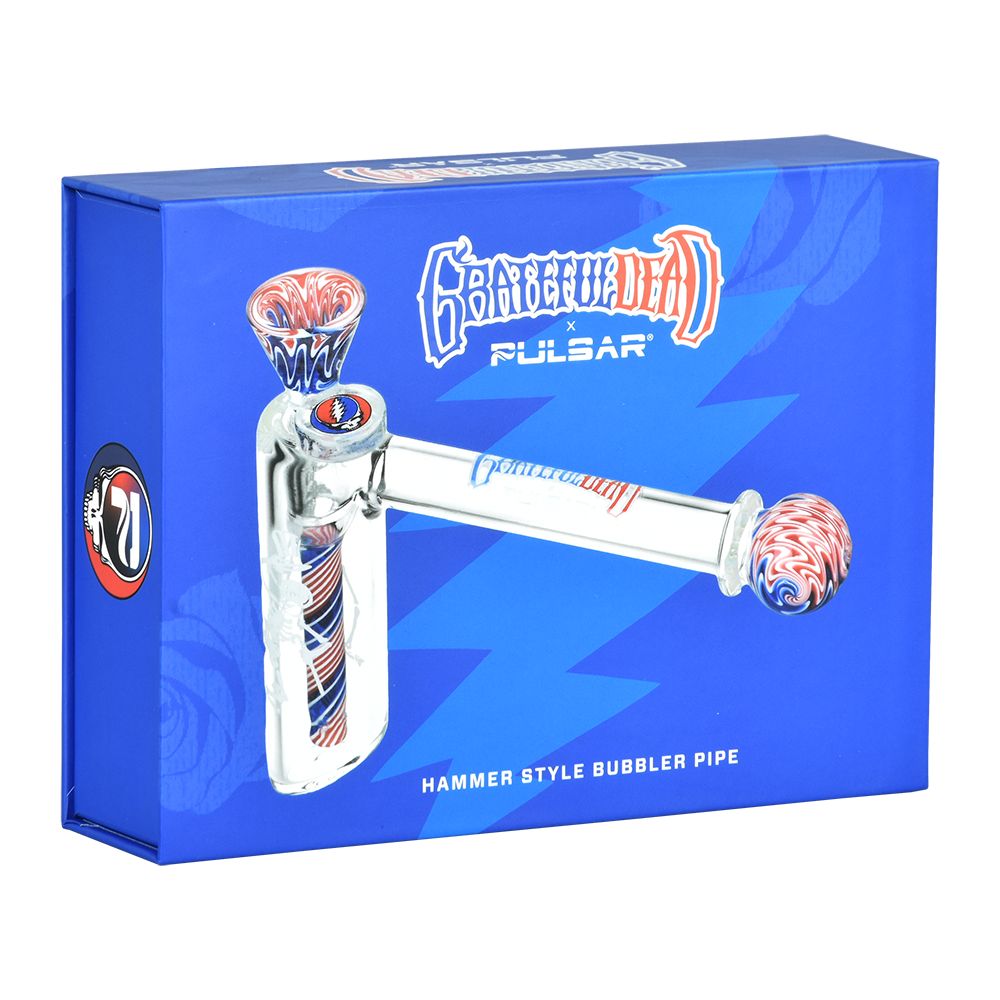 Grateful Dead x Pulsar Wig Wag Hammer Bubbler - 6.25" / 14mm F - Headshop.com