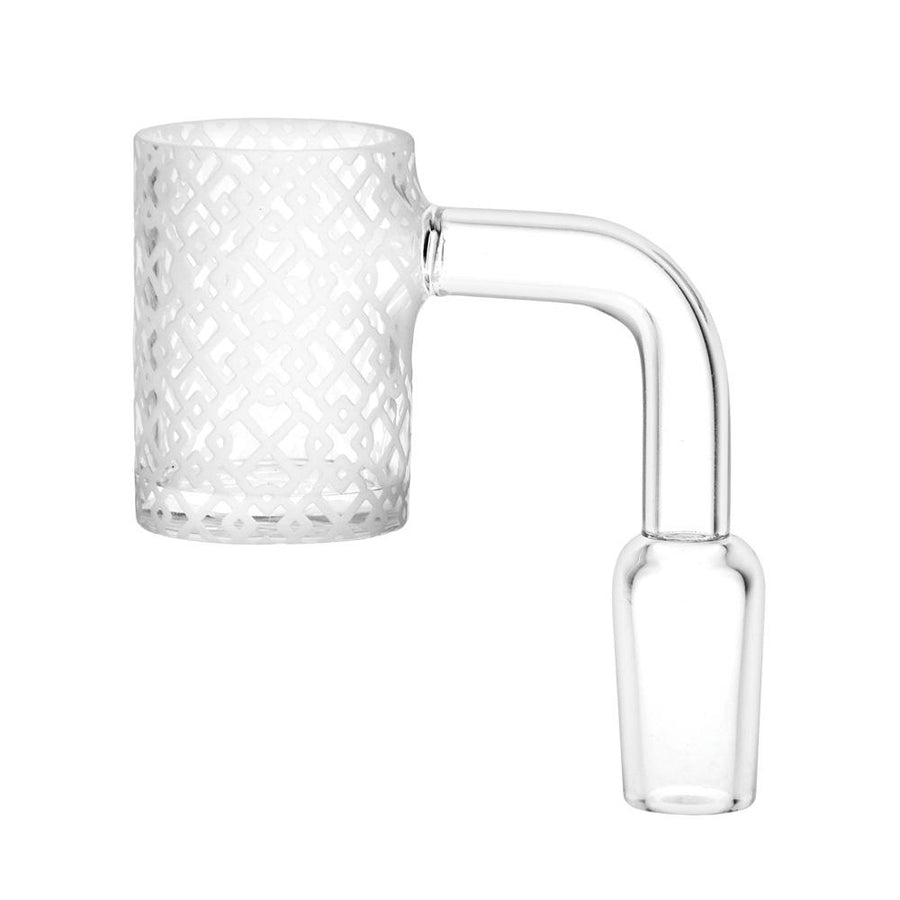Interlocking Diamonds Etched Quartz Banger - Headshop.com