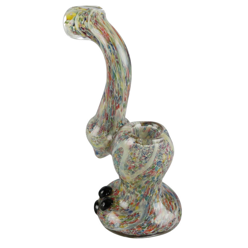 Rainbow Speckled Glass Bubbler Pipe - Headshop.com