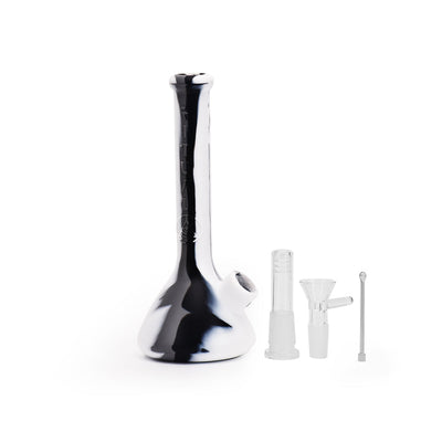 Ritual - 7.5'' Deluxe Silicone Mini Beaker - Marble (Black & White) - Headshop.com