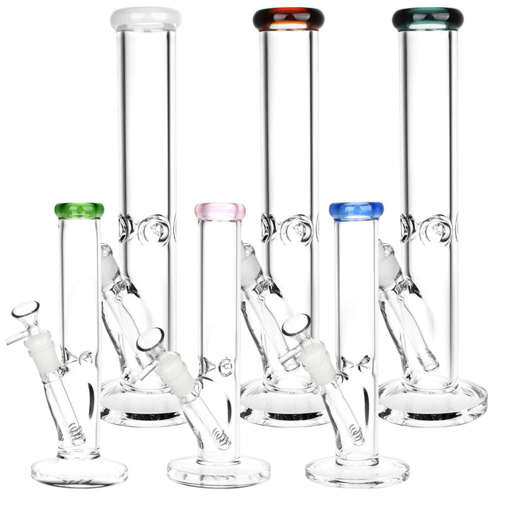 Classic Straight Tube Water Pipe | 14mm F | Colors Vary - Headshop.com