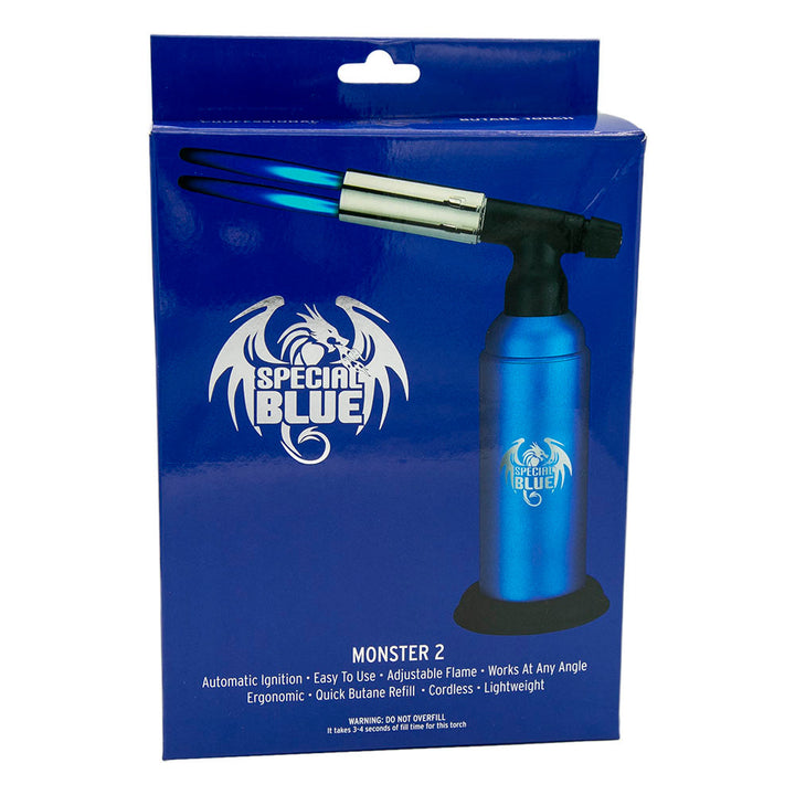 Special Blue Monster Pro 2 Torch Lighter | 8" - Headshop.com