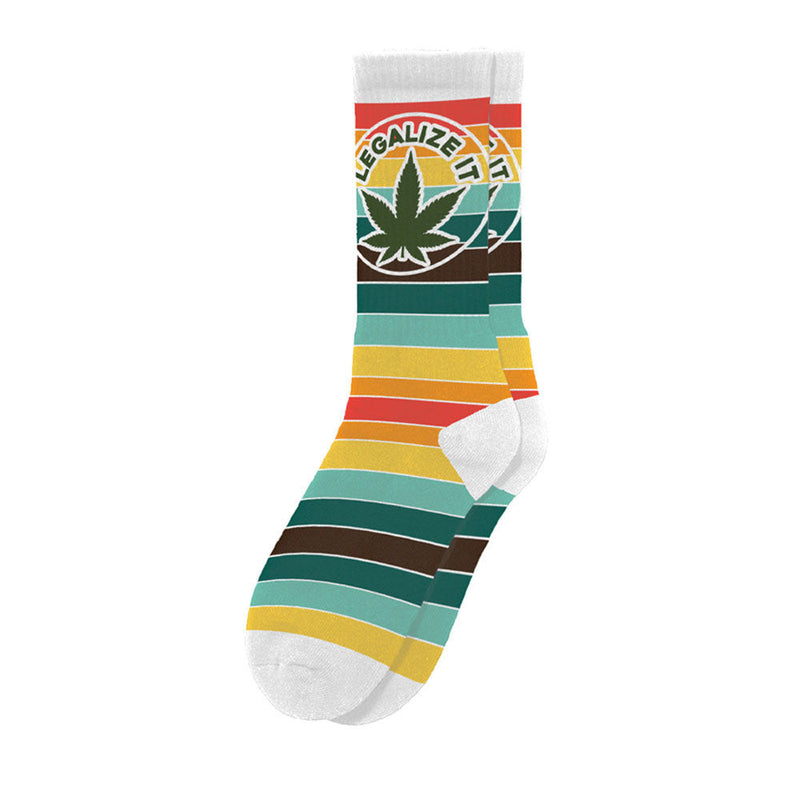 6PK - Blazing Buddies Socks - Legalize It - Headshop.com