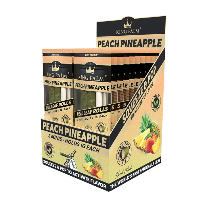 20PC DISPLAY - King Palms Hand Rolled Leaf Mini - 2pk - Headshop.com