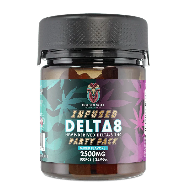 Infused Delta-8 Gummies, 2500mg – Party Pack – Mixed Flavors, 100ct - Headshop.com