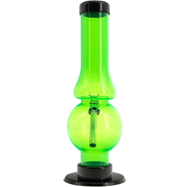 JM Enterprises  6-9" Acrylic Straight Tube Bubble Flare Bong - Multiple Colors