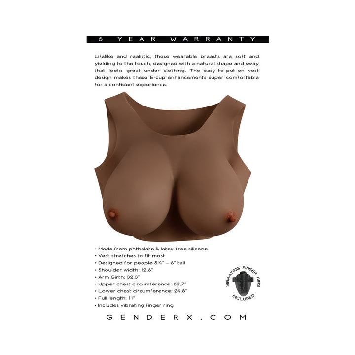 Gender X Undergarments Plate E-Cup Silicone Dark - Headshop.com