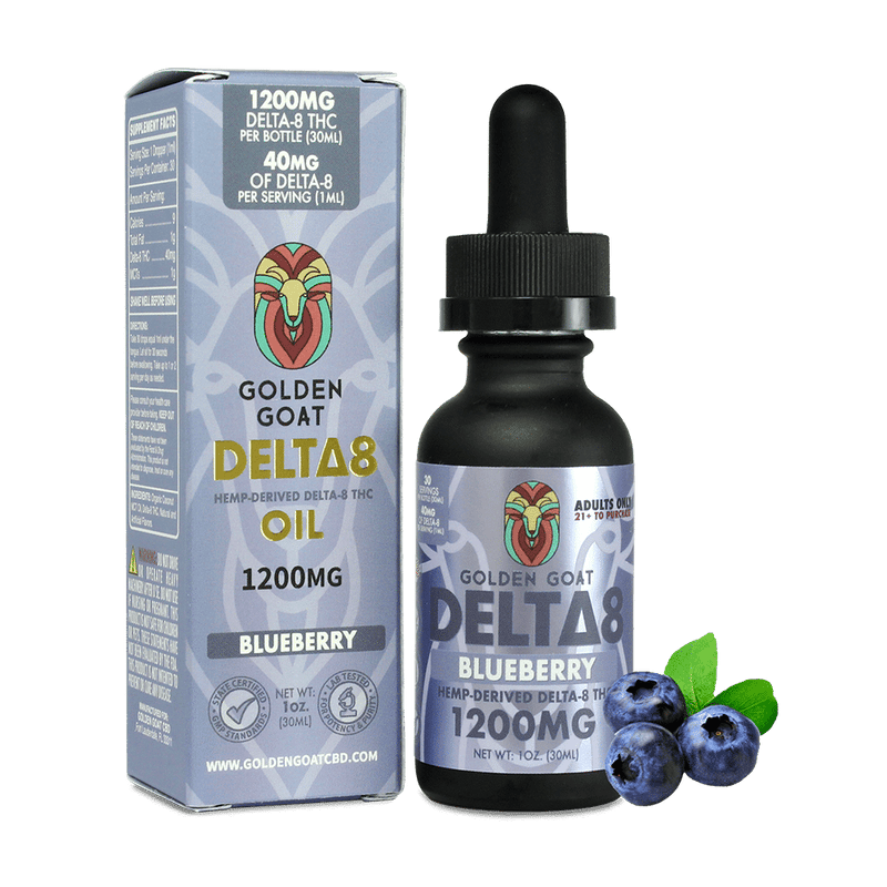 Delta-8 Oil, 1200mg – Blueberry – 30ml, 1oz. - Headshop.com