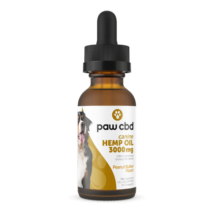 CBD Dog Oil Tincture for Calmness & Health Support Peanut Butter (300MG - 3000MG) - Headshop.com