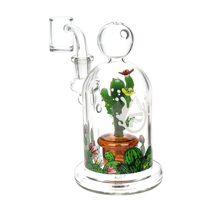 Pulsar Cactus Terrarium Glass Dab Rig - 6" / 14mm F - Headshop.com