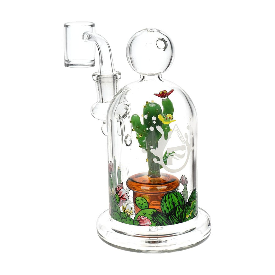 Pulsar Cactus Terrarium Glass Dab Rig - 6" / 14mm F - Headshop.com