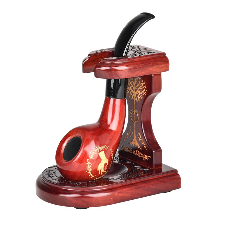 Pulsar Shire Pipes x LoTR MY PRECIOUS Pipe & MIDDLE-EARTH Pipe Stand Bundle - 5.5" - Headshop.com