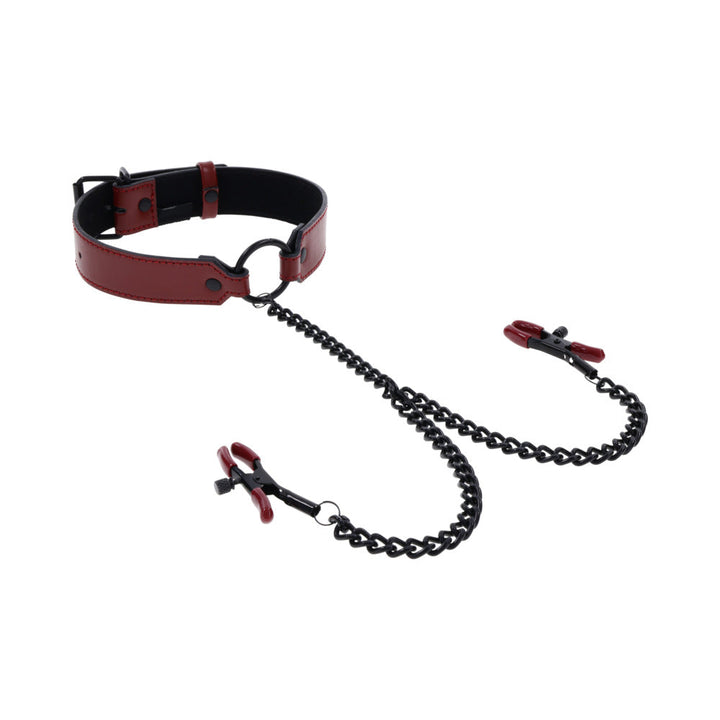 Sportsheets Saffron Collar with Nipple Clamps - Headshop.com