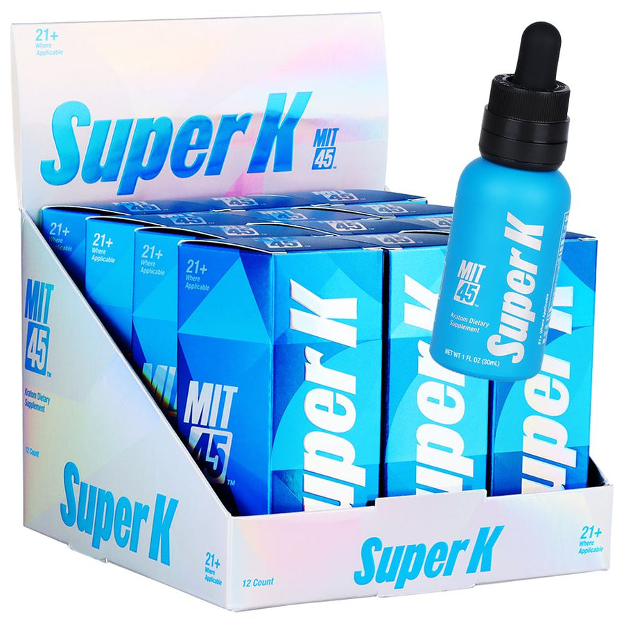 12CT DISPLAY - MIT45 Super K Kratom Shot - 150mg / 30ml - Headshop.com