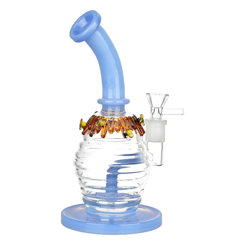Beez Kneez Honeypot Glass Water Pipe - 8.25" / 14mm F / Colors Vary - Headshop.com