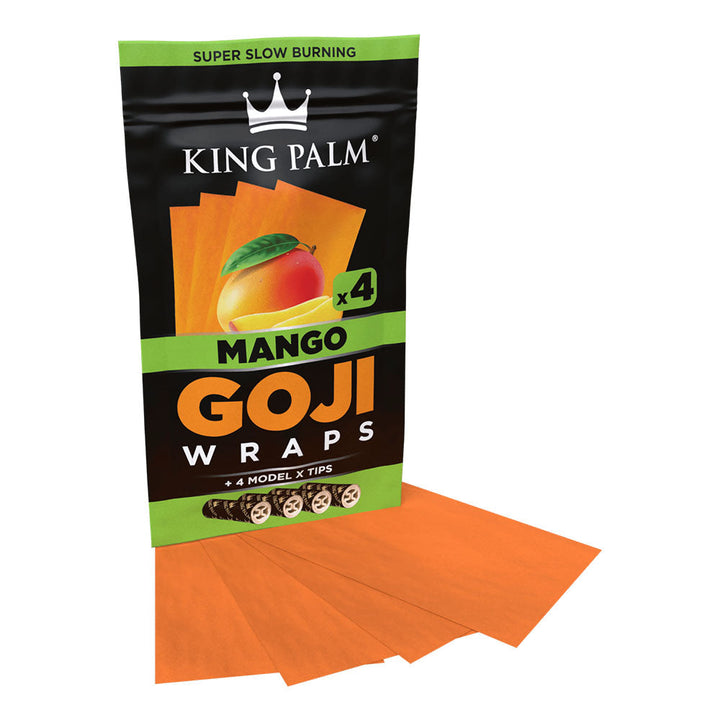 King Palm Goji Wraps & Filter Tips | 4pk | 15pc Display - Headshop.com