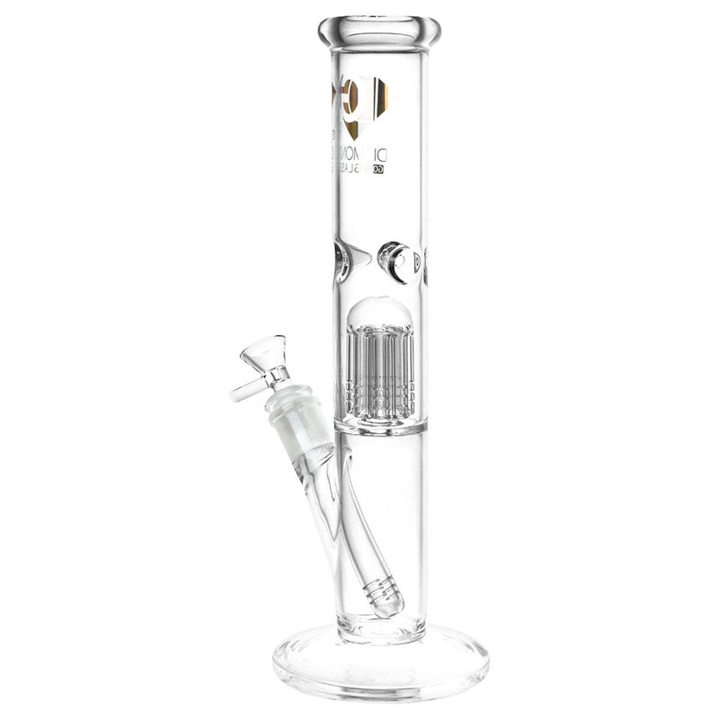 Diamond Glass Gold Pearl 8-Arm Perc Water Pipe - 12" / 14mm F / Colors Vary - Headshop.com