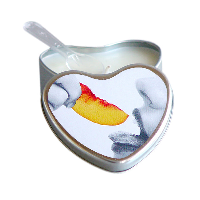Earthly Body Hemp Seed Edible Massage Candle Peach 4 oz. - Headshop.com