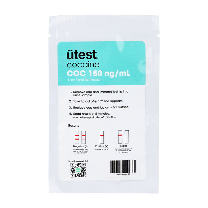 UTest Single Panel Drug Screen Test - Cocaine 150ng/ml - Headshop.com