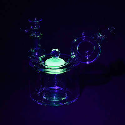 Flower Focus Water Pipe w/ Herb Storage -5.5"/14mm F / Colors Vary - Headshop.com