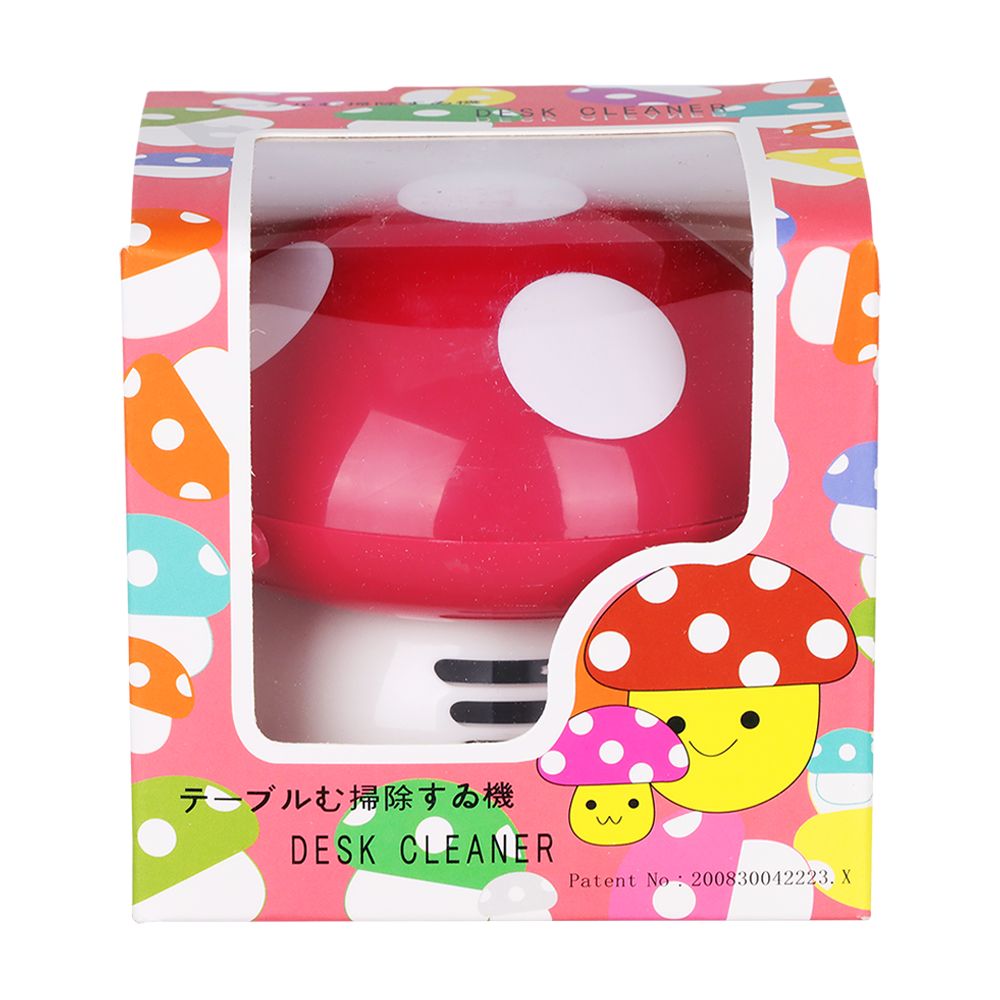 Mushroom Desktop Vacuum Cleaner - 3.5" x 3.75" / Colors Vary - Headshop.com