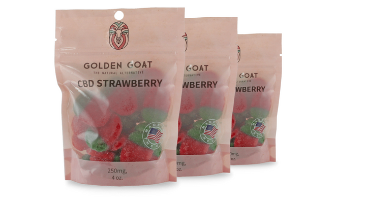 Potent CBD Infused 250MG Gummy Packs Bundles from Golden Goat - Headshop.com