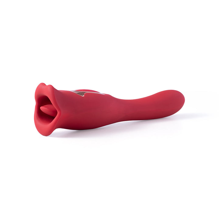 Honey Play Box Eva Sucking Mouth Tongue Clit Stimulator and G-spot Vibrator Red - Headshop.com