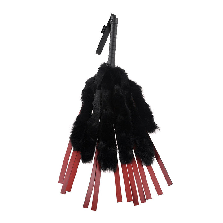 Sportsheets Saffron Faux Fur Flogger with Faux Leather Strands - Headshop.com