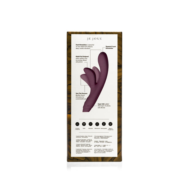 Je Joue Hera Rechargeable Silicone Rabbit Vibrator Purple - Headshop.com