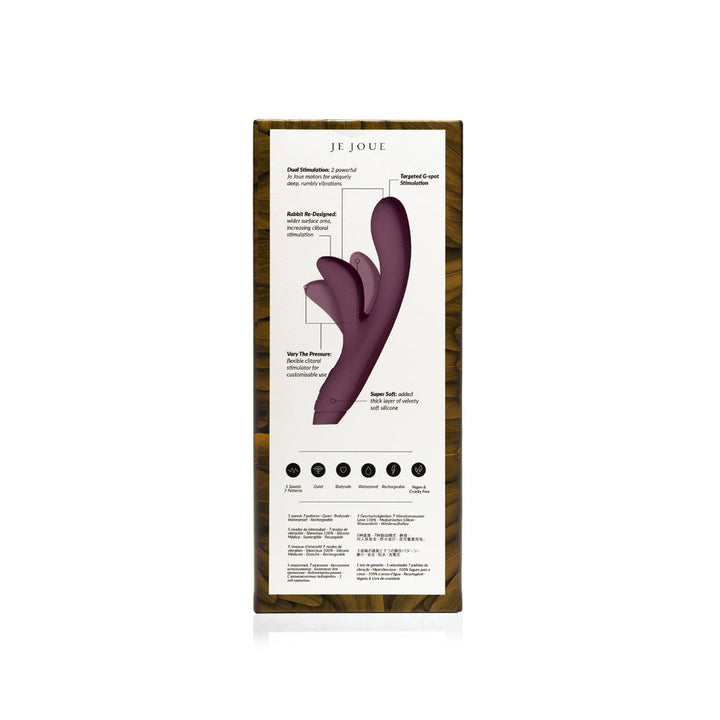 Je Joue Hera Rechargeable Silicone Rabbit Vibrator Purple - Headshop.com