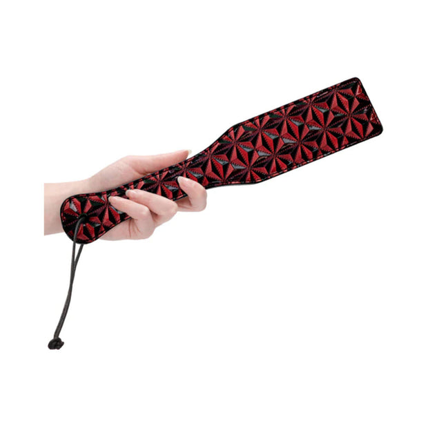 Ouch! Luxury Diamond-Patterned Paddle Burgundy - Headshop.com