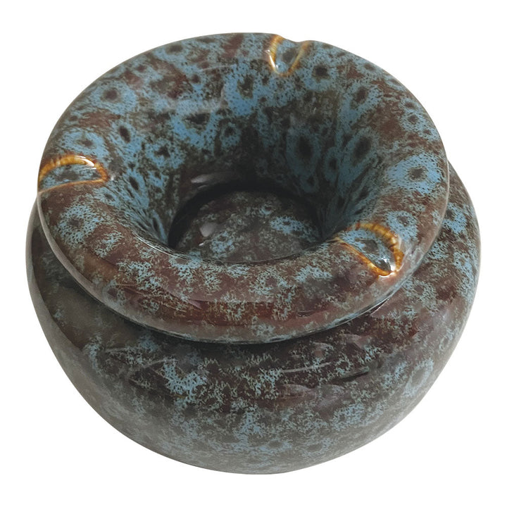 Fujima Moroccan Ceramic Ashtray - Reactive Blue / 5" - Headshop.com