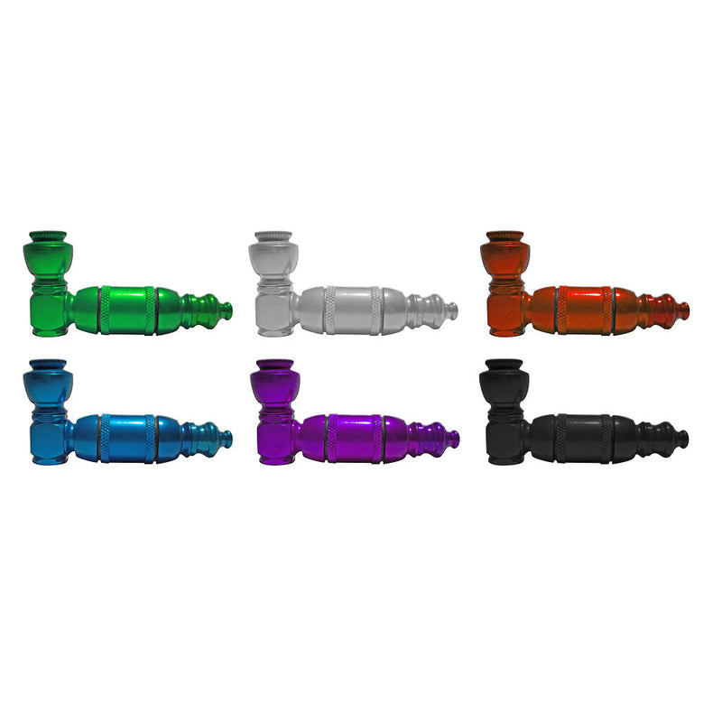 3" Aluminum Pipe w/ Lid - Colors Vary - Headshop.com