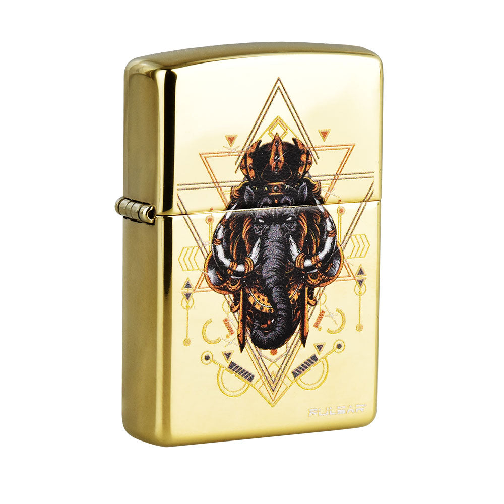 Zippo Lighter - Pulsar King Mammoth - High Polish Brass - Headshop.com