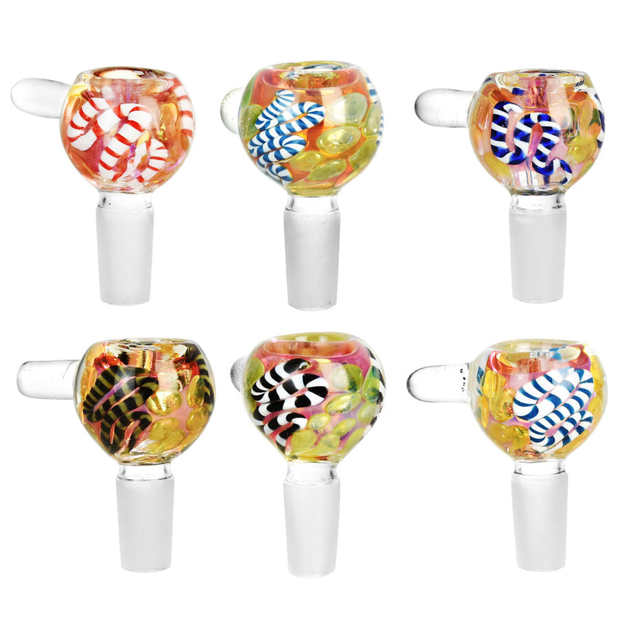 Fumed Rope Glass Herb Slide - 14mm M / Colors Vary - Headshop.com