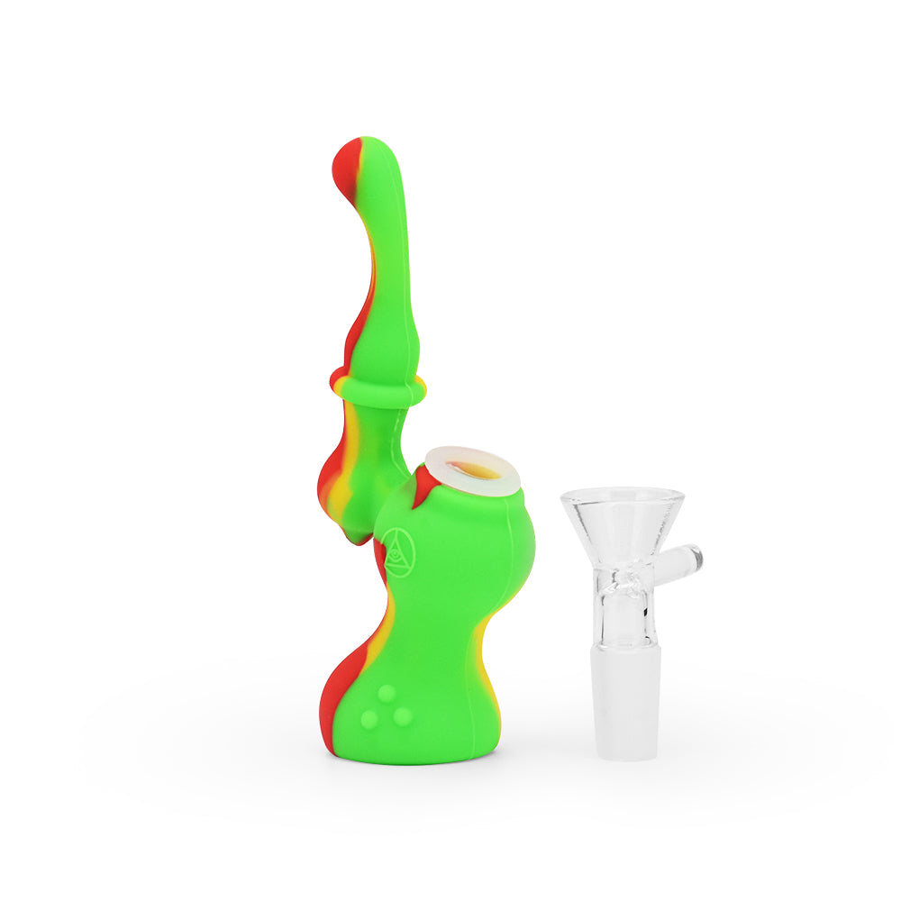 Ritual - 5'' Silicone Upright Bubbler - Rasta - Headshop.com
