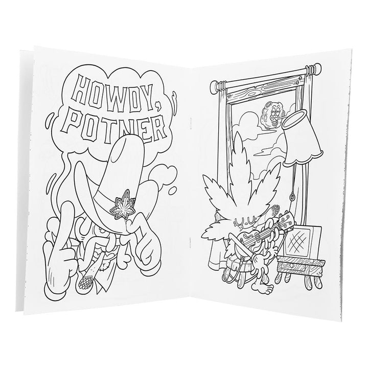 Wood Rocket It's 4:20, Time To Color Adult Coloring Book - 8.5"x11" - Headshop.com