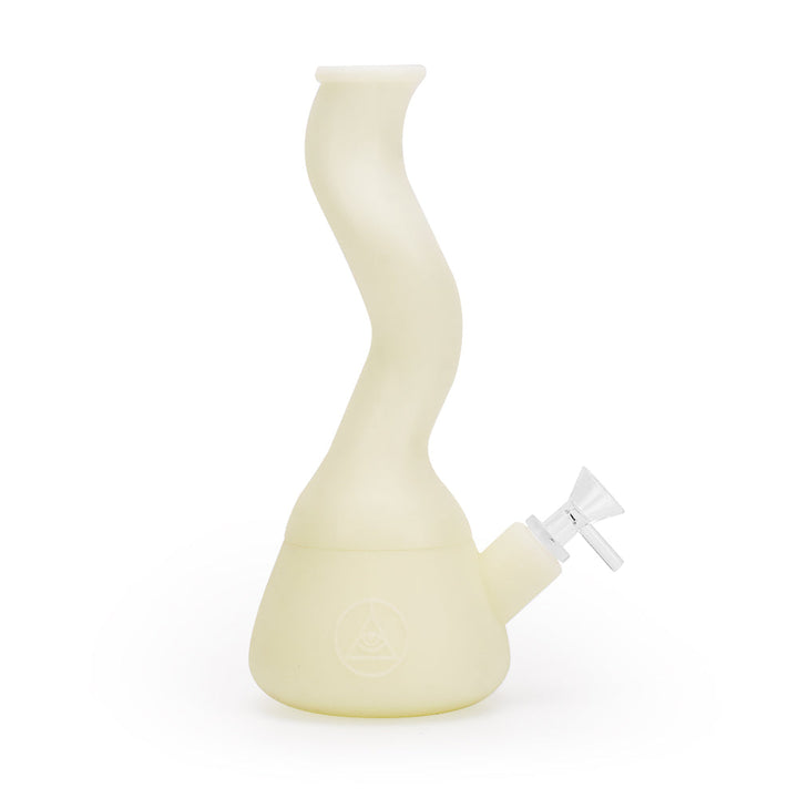 Ritual - 10'' Wavy Silicone Beaker - UV Titanium White - Headshop.com