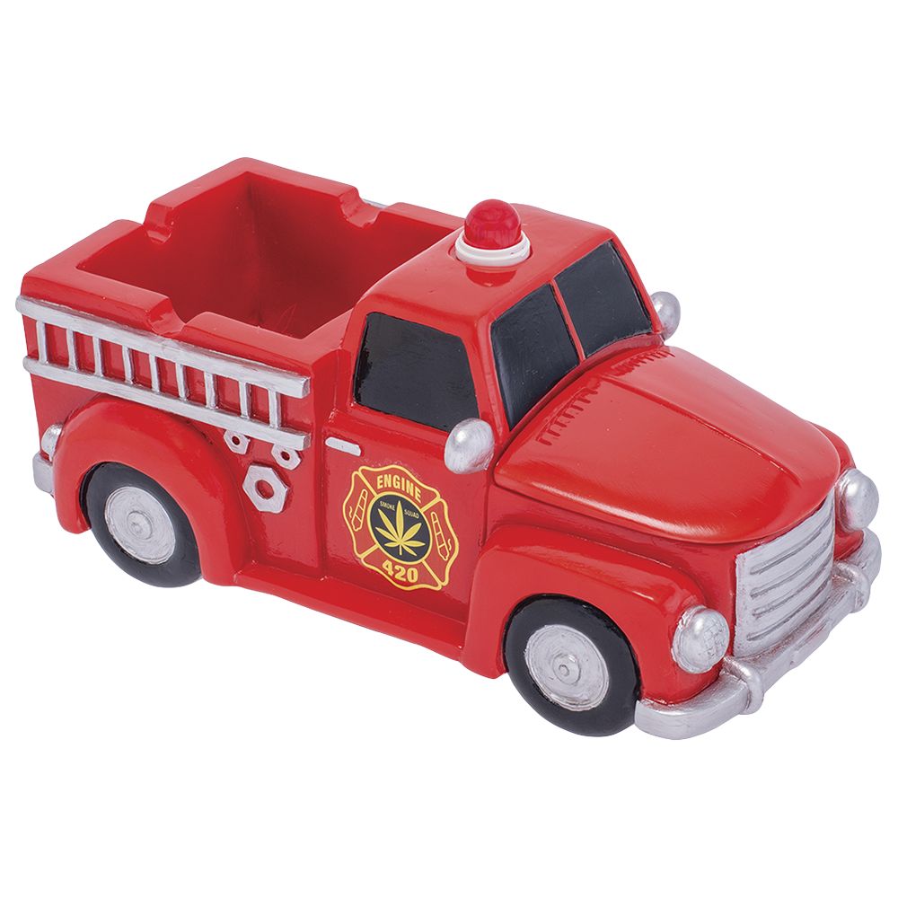 Fujima Red 420 Firetruck Polyresin Ashtray - 9"x 4.9" - Headshop.com