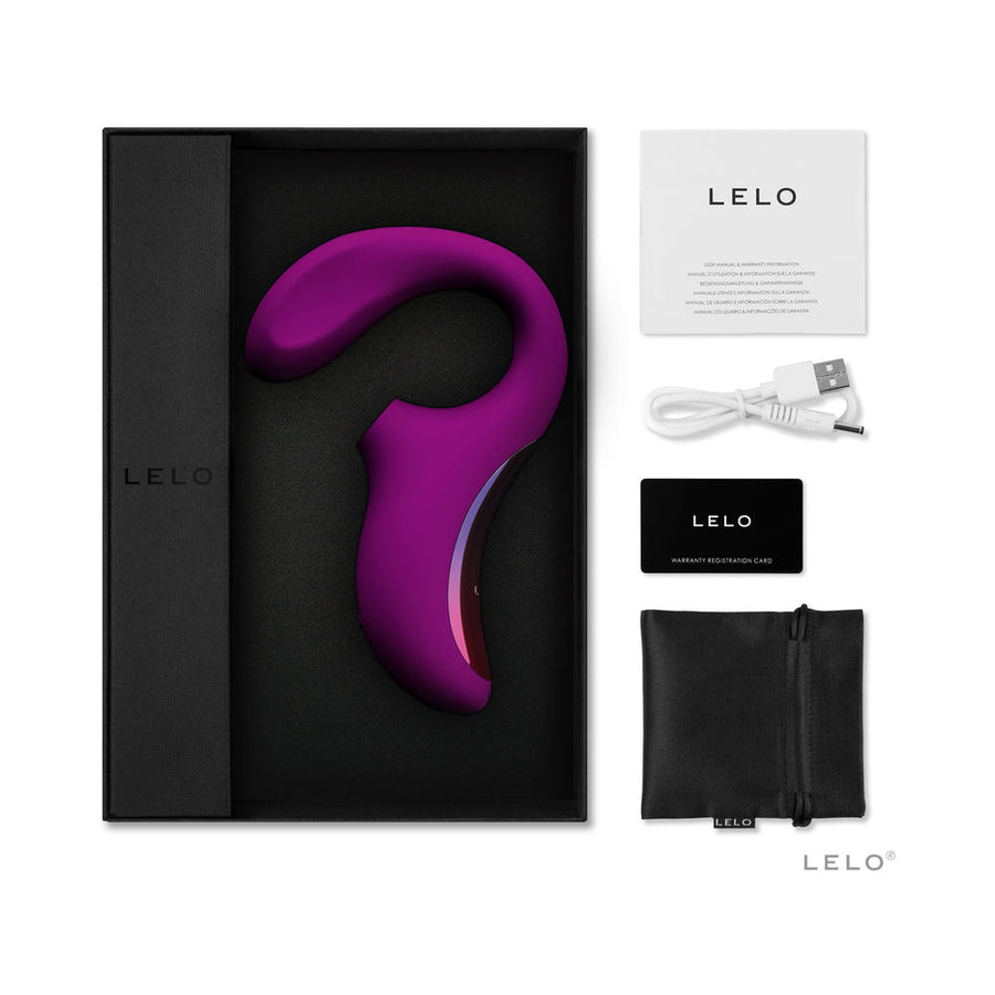 LELO ENIGMA Suction Dual Stimulator Deep Rose - Headshop.com