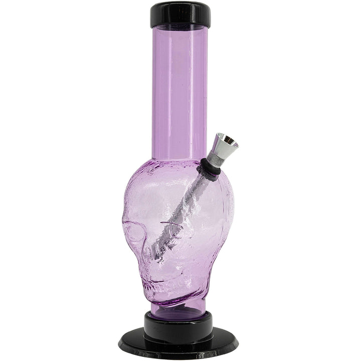Acrylic Skull Bong9-12" - Multiple Colors