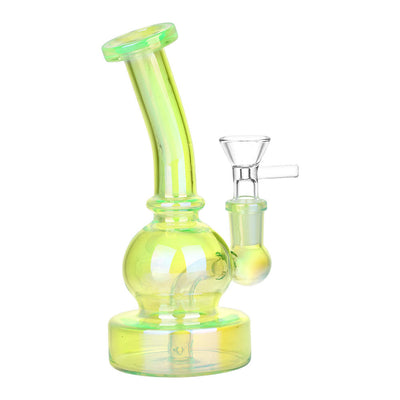 Mini Epiphany Electroplated Glass Water Pipe - 6.5" / 14mm F / Colors Vary - Headshop.com