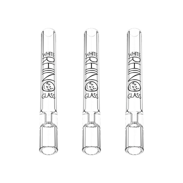 White Rhino Chillum Pipe w/ Silicone Cap | 4.25" | 25pc Display - Headshop.com
