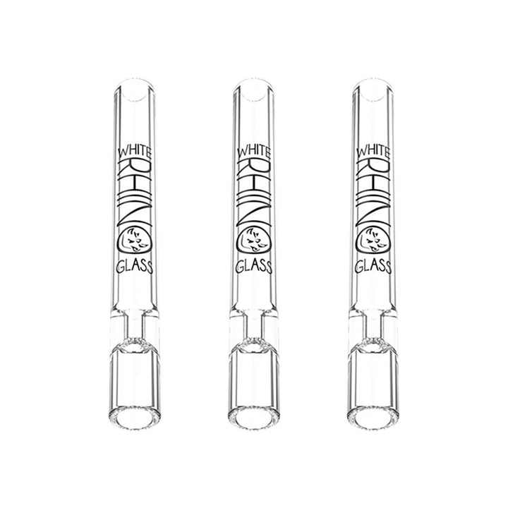 White Rhino Chillum Pipe w/ Silicone Cap | 4.25" | 25pc Display - Headshop.com