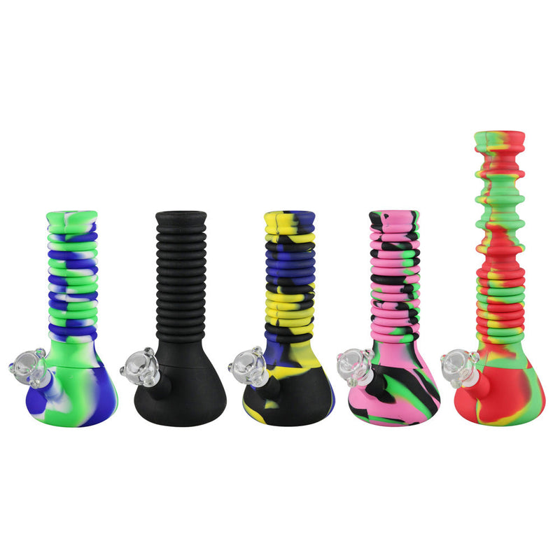 Silicone Extendable Waterpipe 10"-21" / Colors Vary - Headshop.com